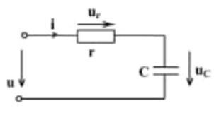 В rC-цепи синусоидального тока амплитудное значение тока I<sub>m</sub> = 1,41 А, начальная фаза φ = 45°, f = 50 Гц. Найти мгновенное значение напряжения на конденсаторе u<sub>C</sub>, если С = 31,8 мкФ. <br />а) u<sub>C</sub>(t) = 141sin(314t+135°) <br />б) u<sub>C</sub>(t) = 141sin314t <br />в) u<sub>C</sub>(t) = 141sin(314t-45°) <br />г) u<sub>C</sub>(t) = 100sin314t
