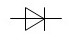На рисунке изображено условно-графическое обозначение... <br />1) биполярного транзистора <br />2) тиристора <br />3) полевого транзистора <br />4) диода <br /><b>Выберите один ответ:</b> <br />а. 2) <br />b. 4) <br />с. 3) <br />d. 1)