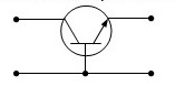 На рисунке приведена схема включения транзистора с общей (-им)... <br />1) коллектором <br />2) базой <br />3) эмиттером<br />4) землей <br /><b>Выберите один ответ:</b> <br />а. 3) <br />b. 2) <br />с. 1) <br />d. 4)