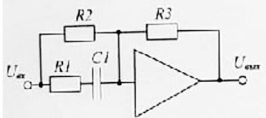 <b>Расчетно-графическое задание №3. </b><br /> 1 Рассчитать передаточную функцию активного фильтра. Схема включения – инвертирующий усилитель. <br />2 Построить ЛАЧХ и ФЧХ. <br /><b>Вариант 2 </b> <br />Данные:     R1=20 кОм, R2=15 кОм, R3=300 кОм, С1= 8,2 нФ