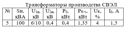 1. Для трансформатора с номинальными данными, указанными в таблице 1 построить векторную диаграмму для номинального режима. <br />2. Изменяя коэффициент нагрузки кн трансформатора построить внешнюю характеристику трансформатора U2=f(I2) для активно-индуктивной и активно-емкостной нагрузки с коэффициентом мощности cosφ2 = 0,8 в обоих случаях. <br />3. Изменяя характер нагрузки (cosφ2) трансформатора от емкостной до индуктивной построить график изменения вторичного напряжения трансформатора при нагрузке номинальной величины (кн = 1).<br /> <b>Вариант 5</b>