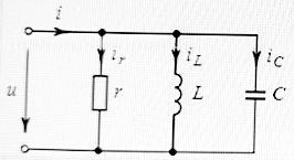 Мгновенное значение напряжения на входе цепи равно u=220√2sin(314t+135°). Определить мгновенные значения токов i<sub>R</sub>, i<sub>L</sub>, i<sub>C</sub>, i, если r = 120 Ом, L = 0.2 Гн, С = 5 мкФ.