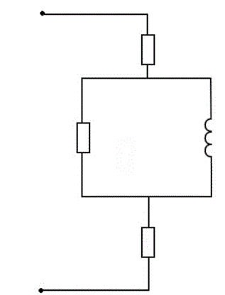 Линия электропередач с волновым сопротивлением Z, с источником ЭДС и его внутренним сопротивлением и нагрузкой такого вида (на фото). Необходимо найти напряжение и ток отраженной волны от конца линии в точке после прохождения части линии равной l1, построить графики распределения напряжения и тока <br /><b>Дано</b> <br />l=600 км; <br />l<sub>1</sub>=0,5l=300 км; <br />E=480 кВ; <br />r=30 Ом (внутреннее сопротивление источника ЭДС) <br />R=120 Ом; <br />Z=200 Ом; <br />L=0,01 Гн;