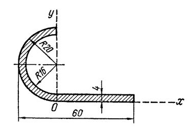<b> Задание С8. Определение положения центра тяжести тела </b> <br />Найти координаты центра тяжести плоской фигуры, показанной на рисунке (размеры указаны в сантиметрах).<br /><b>Вариант 7</b>