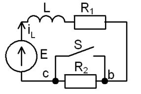 <b>Переходные процессы в RL-цепи переменного тока </b><br />С источником ЭДС переменного синусоидального тока найти классическим методом ток и напряжение в индуктивности  <br />Построить диаграмму для t=0-4τ <br /><b>Вариант 26</b> <br />Дано: схема 1A <br />E = 260 В, <br />L = 2.6 мГн, <br />R1 = 2 Ом, R2 = 13 Ом, R3 = 2 Ом, R4 = 3 Ом   <br />ψ<sub>E</sub>=10°•Nвар=10°•26=260°=-100°;