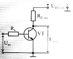<b>Вопрос 19</b> <br />Рассчитать сопротивление в цепи базы Rб транзисторного ключа, представленного на рисунке, при котором транзистор находится в состоянии насыщения. Ответ записать в кОм. <br />Iбнас=0,171 мА, Uвх=3,16В, S=1,89